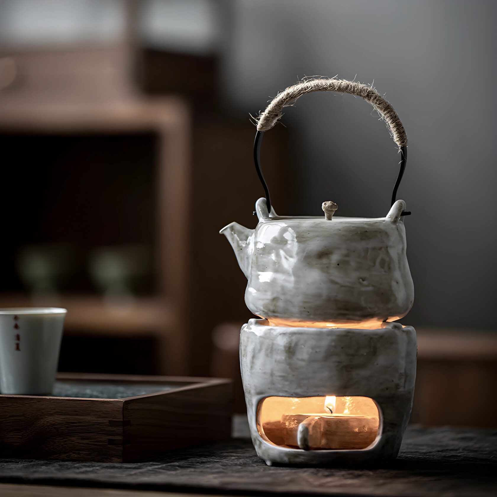 Чайник с подставкой для подогрева WABI SABI 50010